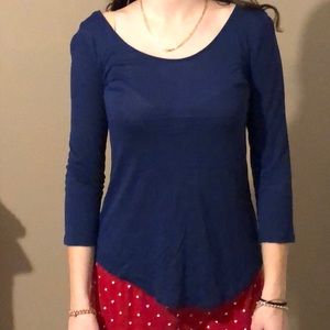 Express Navy 3/4 shirt